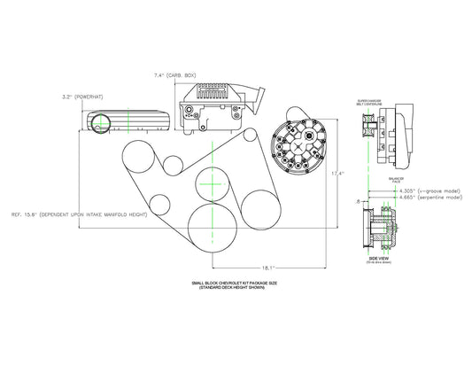 Universal Chevrolet Small Block Carbureted Supercharger Systems