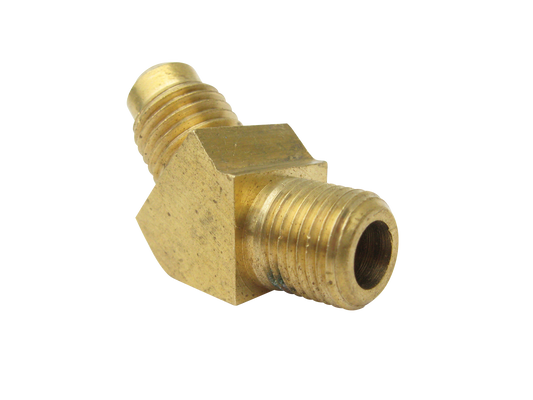 Fitting, 1/8"NPT X 45Â° -4SAE Flare, Brass
