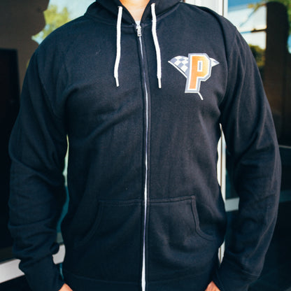 Paxton Superchargers Flame Head Dude Zip-Up Hooded Sweatshirt...